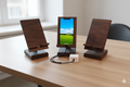 Walnut phone holders